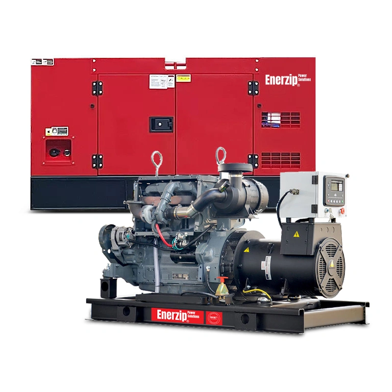 Enerzip DE Series – Diesel Generator Sets silent canopy diesel generator, low noise standby genset for outdoor installation and commercial backup power