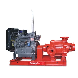 Enerzip® EZ-MS: Ultra-High Pressure Diesel Multistage Pumps diesel-driven multistage pump package for high-head water transfer, mine dewatering, and long-distance pipeline boosting