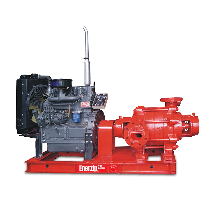 Enerzip® EZ-MS: Ultra-High Pressure Diesel Multistage Pumps diesel-driven multistage pump package for high-head water transfer, mine dewatering, and long-distance pipeline boosting
