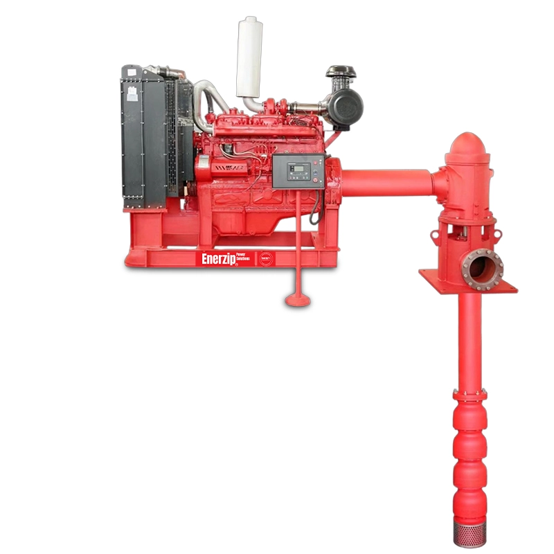 Enerzip® EZ-DW: High-Performance Diesel Deep Well Pumps diesel engine driven vertical turbine pump system for off-grid irrigation and mine dewatering