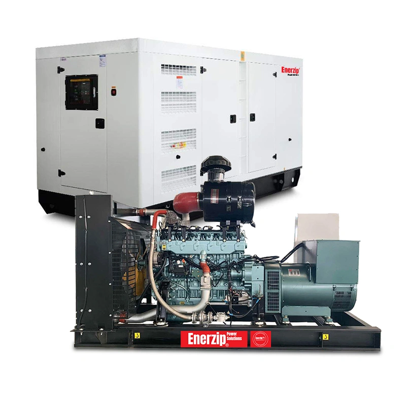 Enerzip® E Series – Biogas Generator Sets silent canopy type generator for low-noise farm biogas power and weather protection.