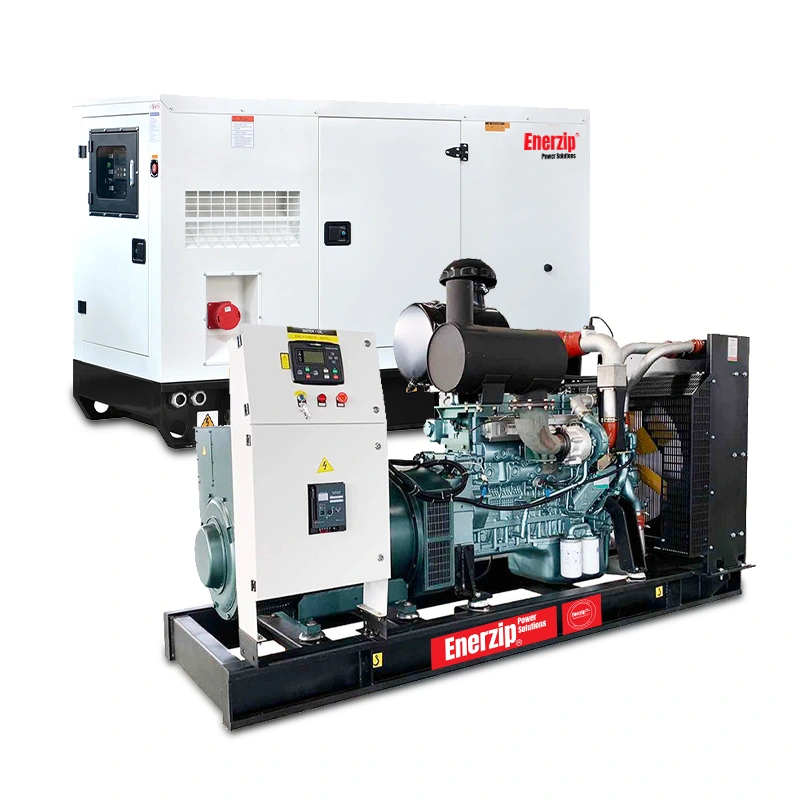 Enerzip® E Series – Natural Gas Generator Sets silent canopy type gas generator for low-noise backup power and outdoor protection.