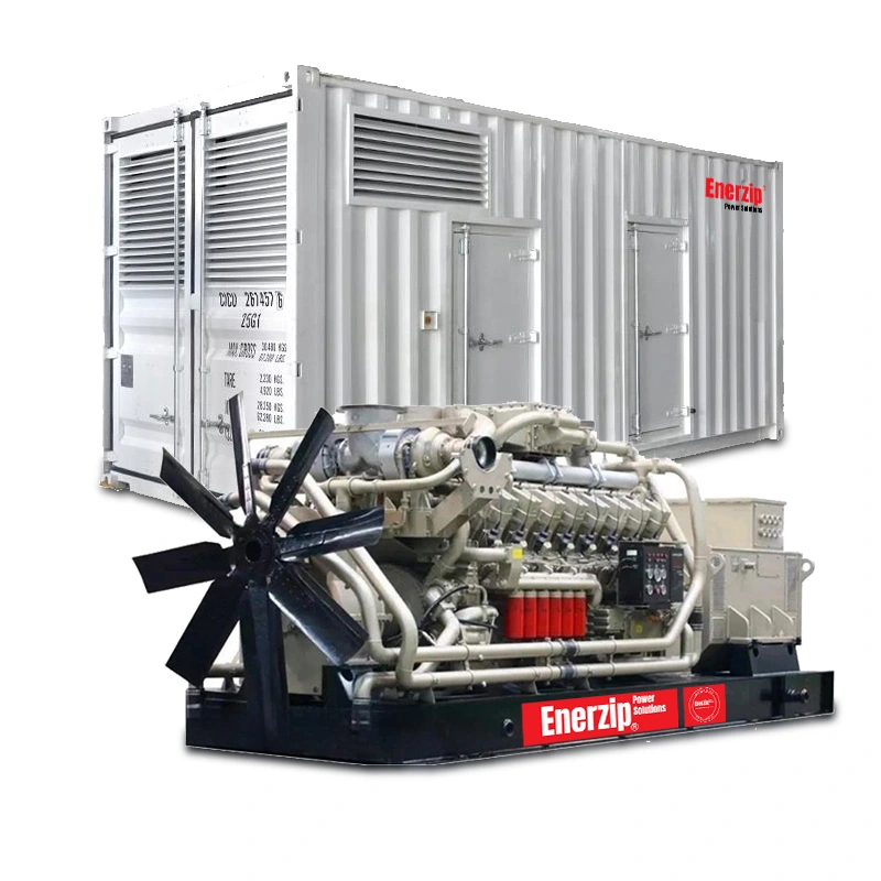 Enerzip® J Series – Natural Gas Generator Sets container type power house for large gas power plants, grid-parallel systems, and multi-unit expansion.
