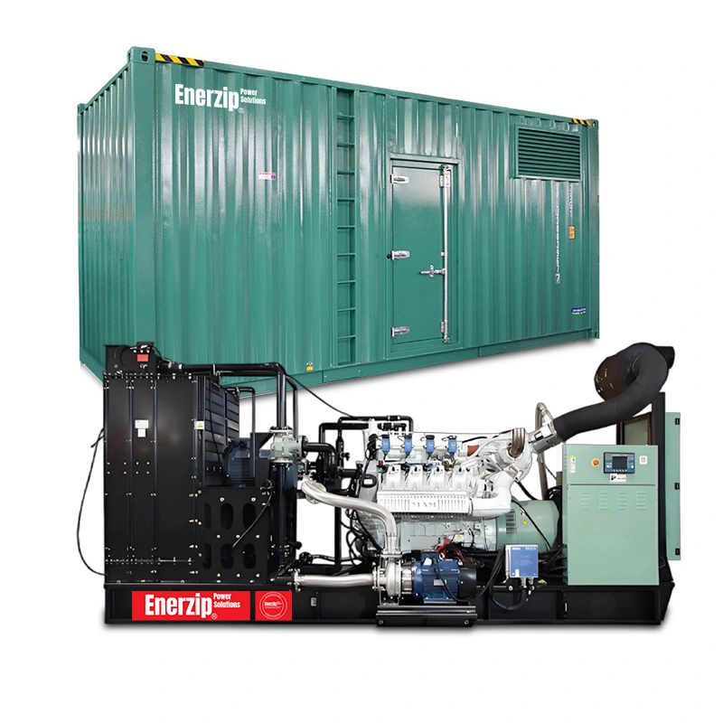 Enerzip® MA Series – Natural Gas Generator Sets container type power house for CHP plants, grid-parallel projects, and engineered installations.