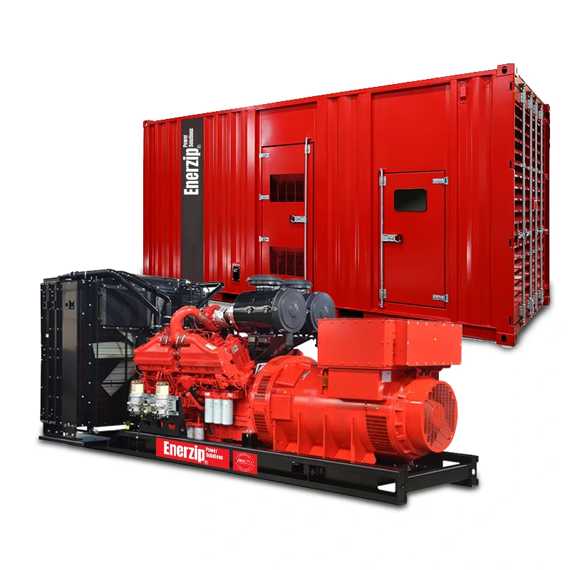 Enerzip® C Series – High Voltage Generators containerized HV power house with MV switchgear room for 3.3–13.8kV deployment