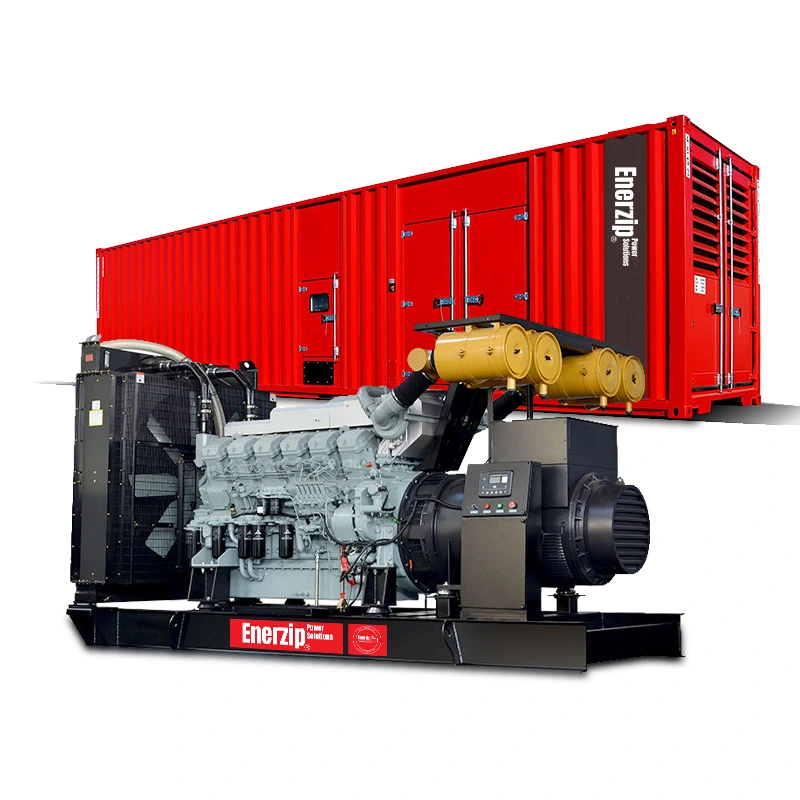 Enerzip® MS Series – High Voltage Generators containerized HV power house with MV switchgear section for 3.3–13.8kV deployment