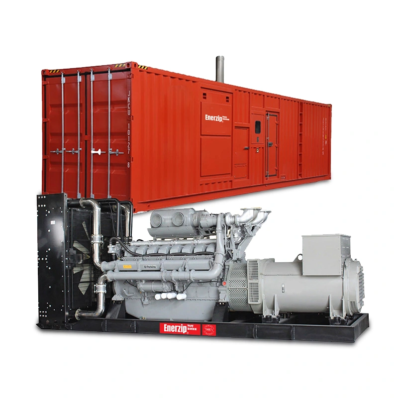 Enerzip® P Series – High Voltage Generators containerized HV power house with MV switchgear room for 3.3–13.8kV deployment