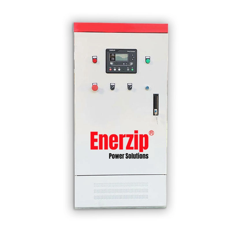 Enerzip Genset Control & Distribution Series ATS and paralleling switchgear panels for generator control, power distribution, and load management