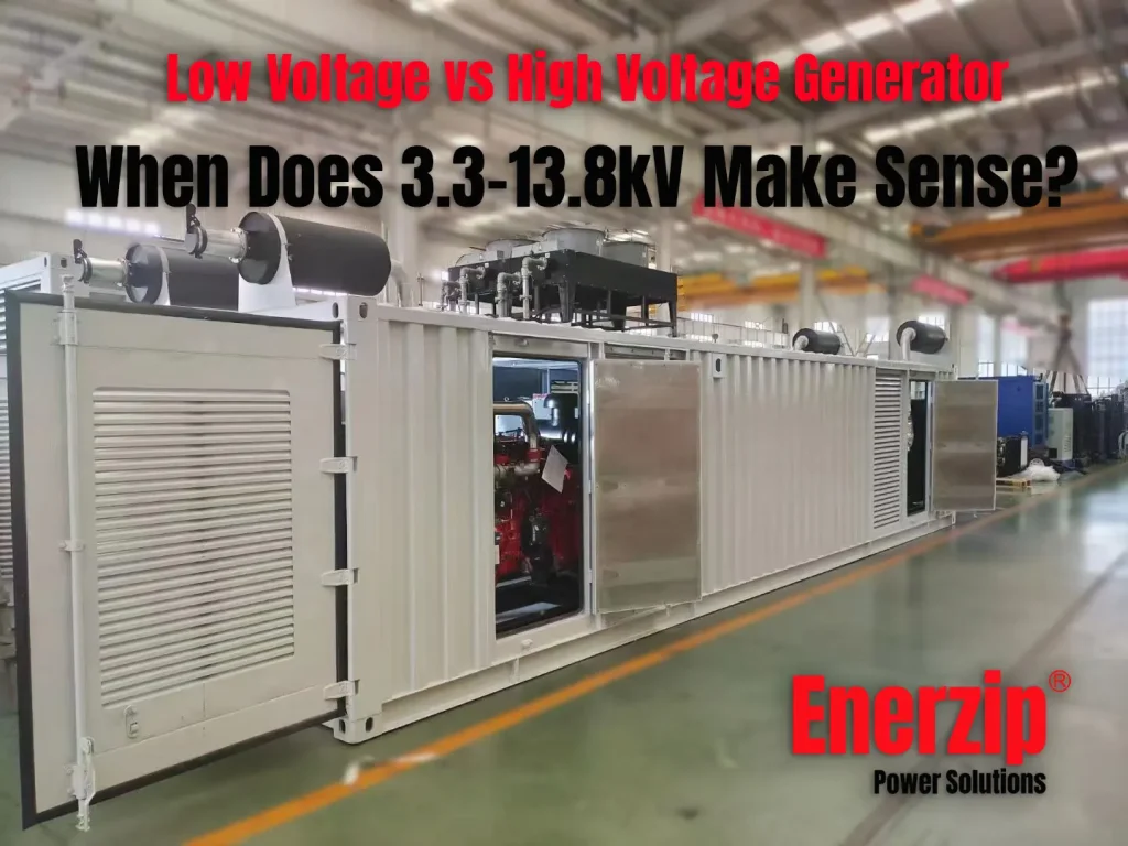 Low Voltage vs High Voltage Generator comparison for 3.3kV to 13.8kV industrial power systems