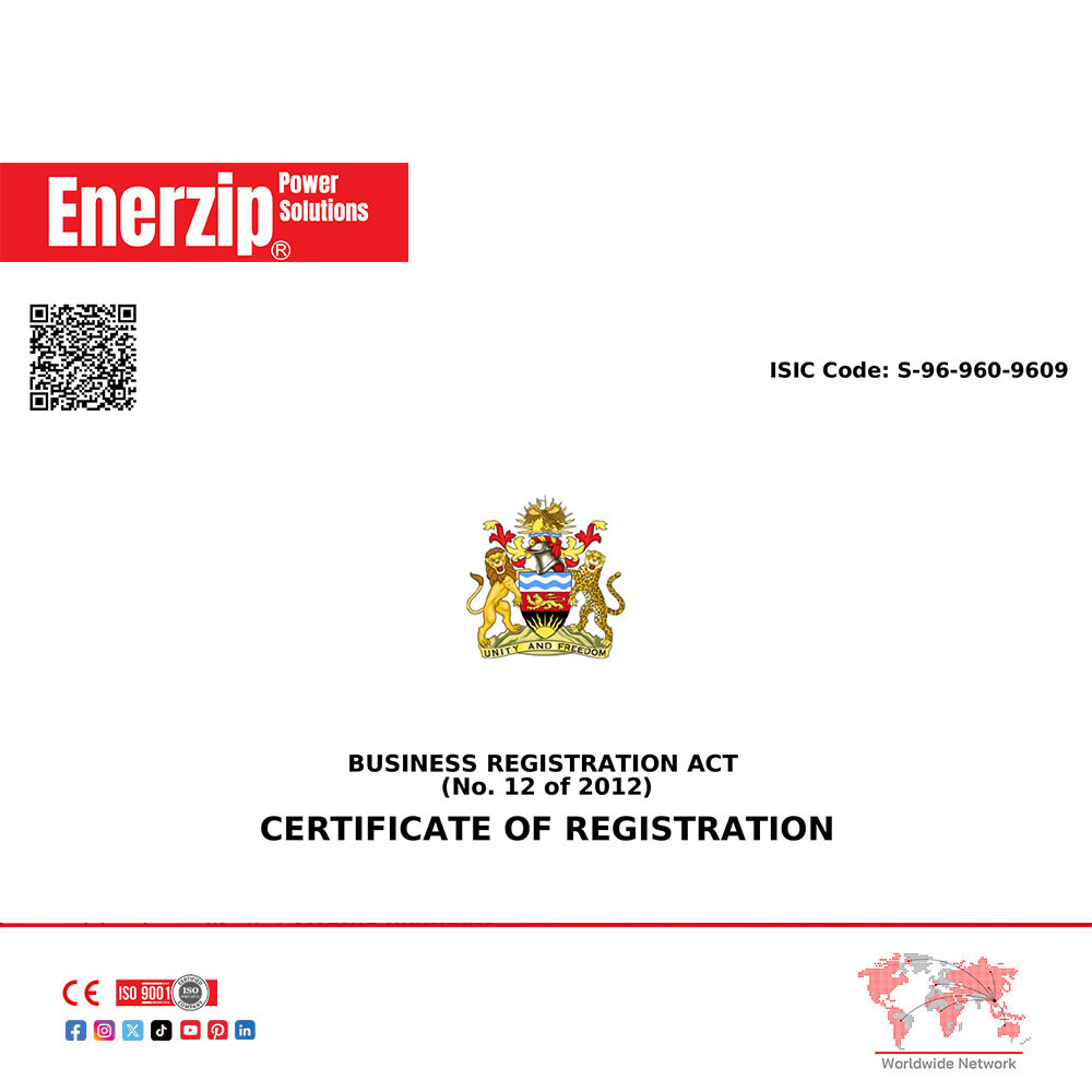 Enerzip Africa Power Solutions registration announcement in Zomba, Malawi